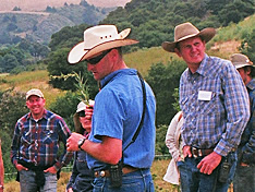 CalCAN farmer advisors Mel Thompson and Bill Burrows discuss effects of ash on rangelands for carbon sequestration